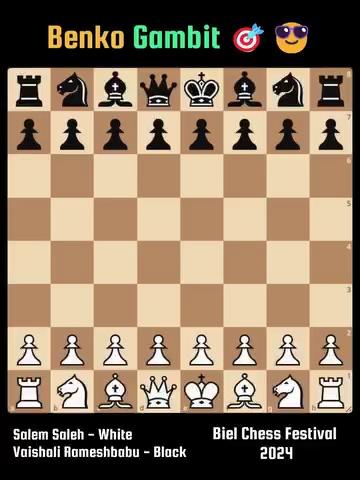 Benko Gambit
| Salem vs Vaishali | Biel Chess Festival 2024
