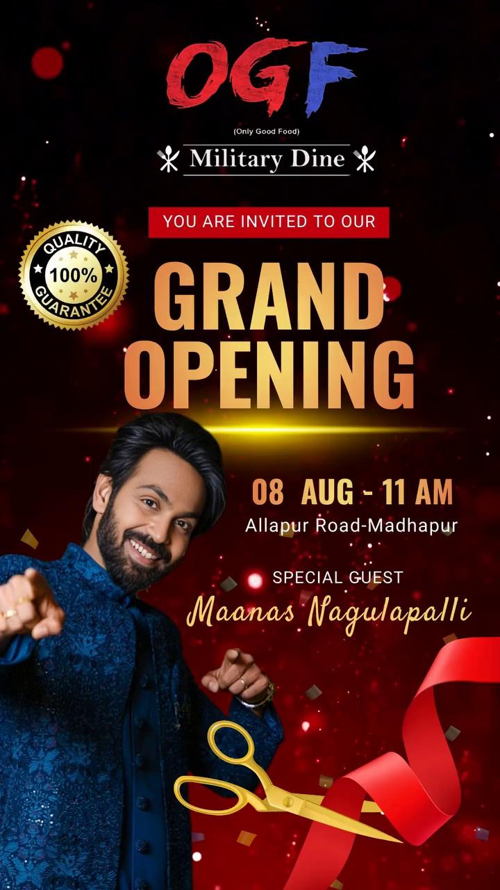 OGF Military Dine Grand Opening By Artist Manas at Allapur Road Madhapur