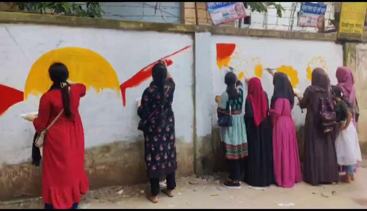 2nd day
Mirzapur police station, wall painting