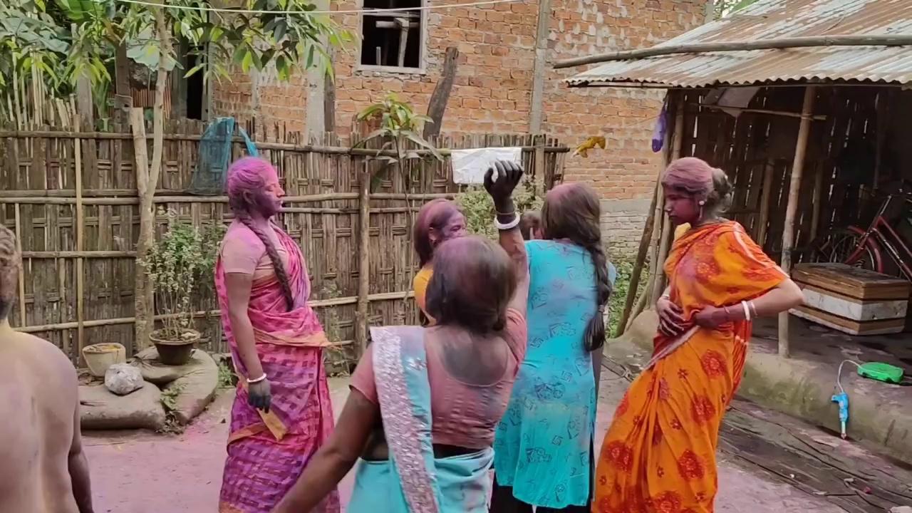 Holi Vlog 2024⧸Dan Manjan Holi Putai In Village Sali⧸Family With Holi Video⧸Happy Holi New