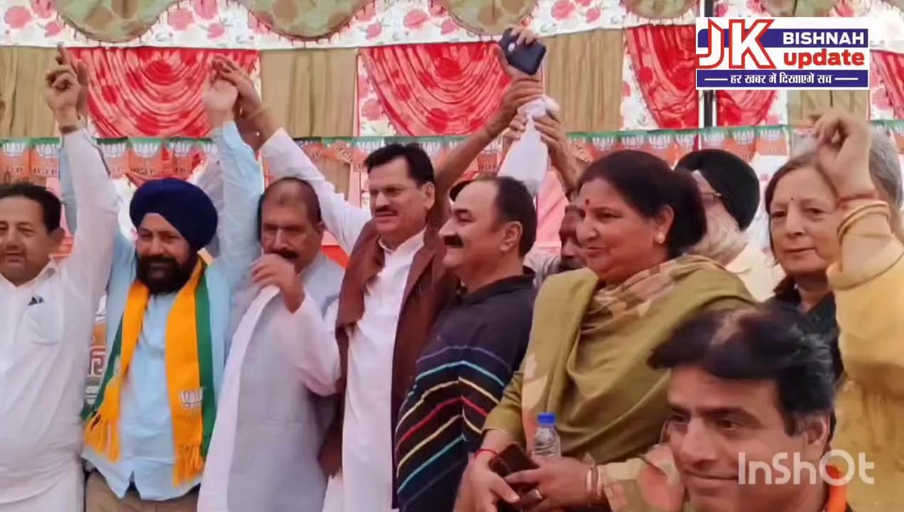 RS Pura BJP candidate from Jammu South Narinder Singh Raina addressed the rally on the last day today. Election campaigning in Jammu and Kashmir will end after 6:00 PM