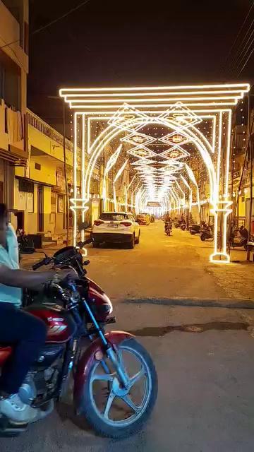 Lighting arrangement in garba paandal jaora City