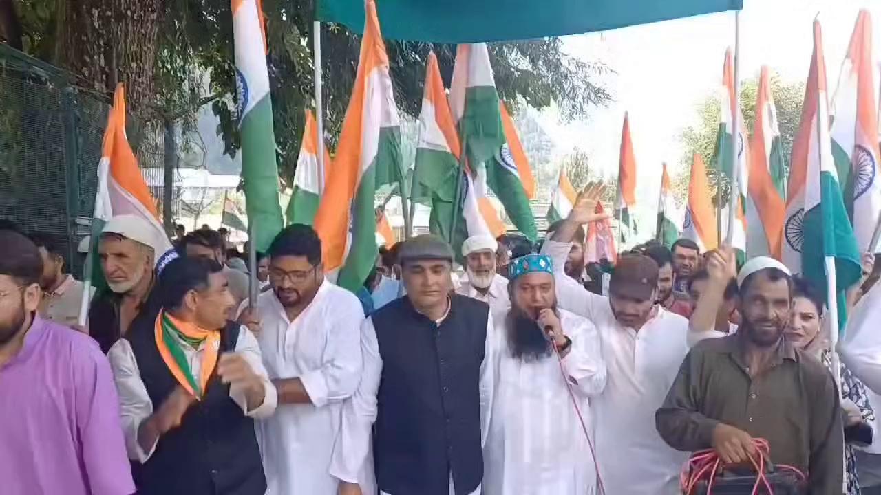 Tiranga Rally Held in Karnah, Kupwara by BJP Kupwara