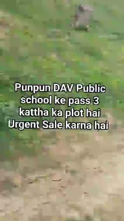 Punpun DAV Public School ke Pass 3 kattha ka Plot hai Urgent Sale karna hai Interested person Contact 6200681787