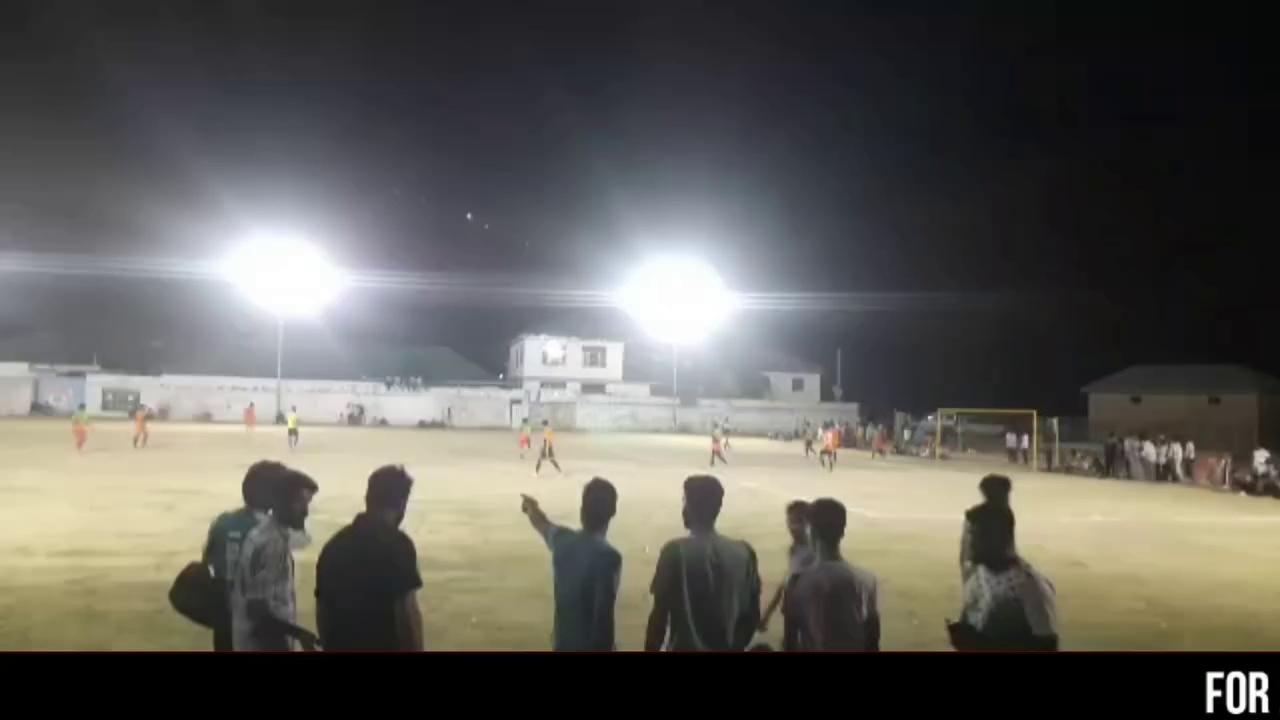 Night Football Match Organized By DFA Kupwara under Flood Lights at Hr Sec Ground Kupwara
