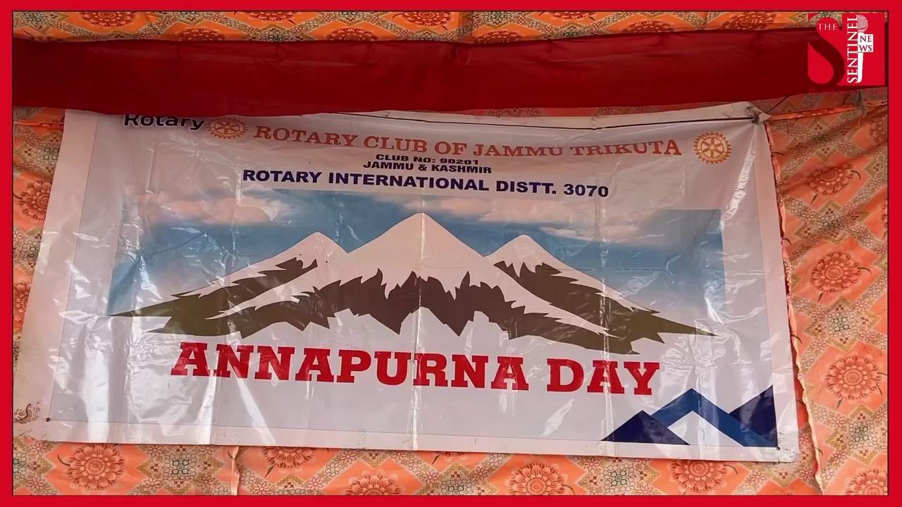 Rotary Club of Jammu Trikuta organized Chaveel and Bhandara on the occassion of Rotary's Annapurna Day, Approx 2000 people enjoyed their afternoon meals.