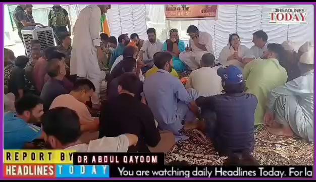 Senior BJP Leader/district president Kupwara javid Qureshi Leads a worker's convention at Pharou Langate.