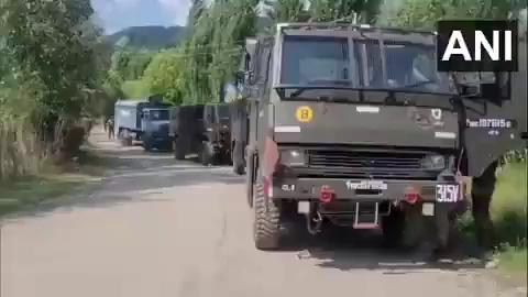 Anantnag, J&K: Operation by Indian security forces to track down terrorists at Ahlan Gadool in Kokernag area enters day 3. Two Army soldiers lost their lives in action and one civilian died in the operation.