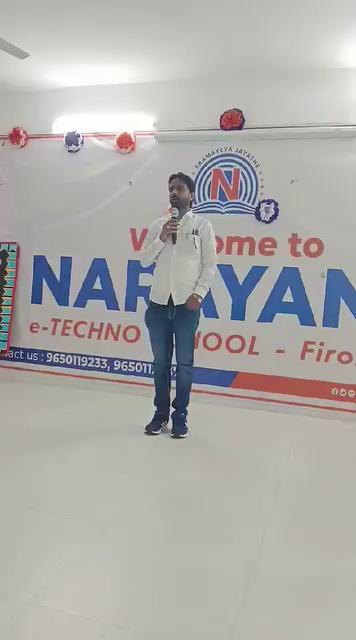 Respected Mr. Saurabh Upadhyay Ji, journalist, who is a fearless and powerful journalist of India News from Firozabad, he has his own identity in his journalism, today as a chief guest he visited Narayan E Techno School, Firozabad and addressed the children and wished them a bright future.