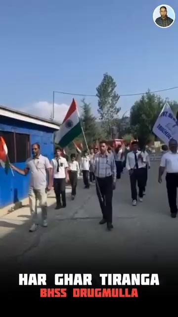 In the spirit of patriotism and unity, the Boys Higher Secondary School in Drugmulla has taken an inspiring step forward by organizing the 'Har Ghar Tiranga' initiative today, the 10th of August, continuing through to the 14th of August. Ministry of Youth Affairs and Sports, Government of India Department of Physical Education Bhss Drugmulla PEM Mushtaq Ahmad Mir followers topfans