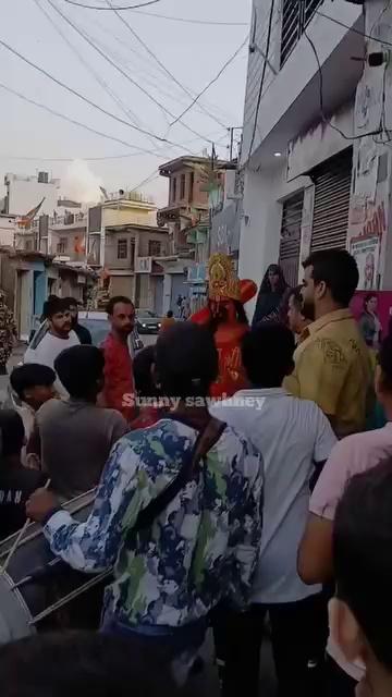 Mendhar me nikli hanuman ji ki jhanki