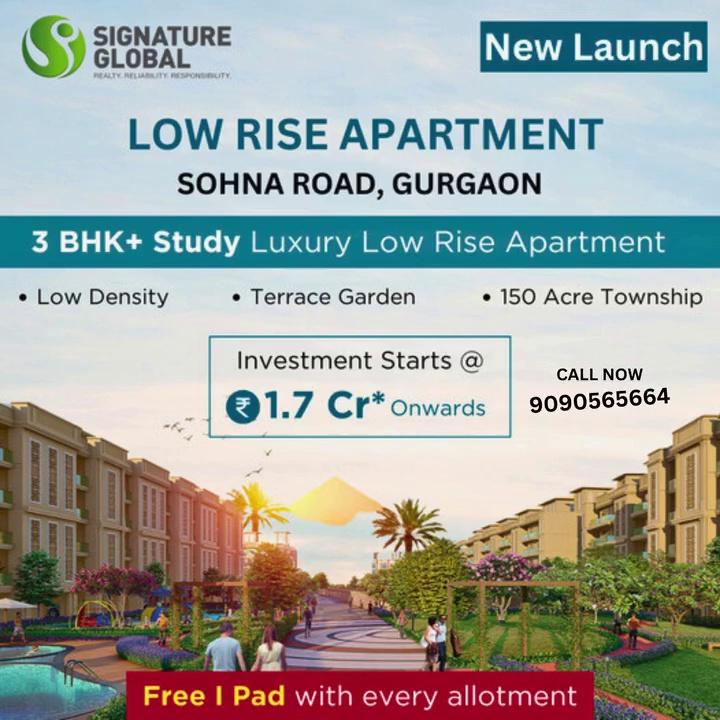 SIGNATURE NEW LAUNCH ALERT
Great opportunity to buy a Luxurious Apartment on Sohna Road GURGAON By SIGNATURE
3 BHK+ Study Luxury Low Rise Apartment
Surrounded by Aravali Hills
150 Acre Township
Well connected to NH-8, Dwarka Expressway and Golf Course Extension Road.
Tentative size of 3 BHK 1550 Sqft
Seamless and Signal free 10 min drive to Rajiv Chowk.
For More Info Visit : https://hhhrealty.in/
Call Now : 090905 65664