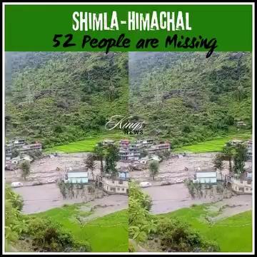Shimla, Himachal 52, has some very awful news. People have gone missing in Rampur as a result of flooding.