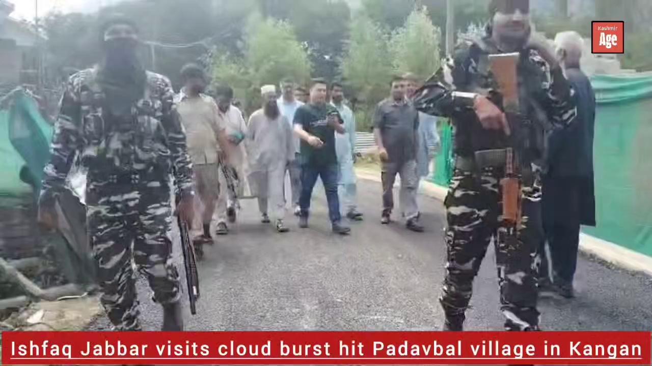 Jammu Kashmir United Movement President and Former MLA Ganderbal Sheikh Ishfaq Jabbar on Saturday visited the cloud-burst hit areas of Padavbal Kangan and assured all possible help to the affected residents. The cloudburst caused significant damage to residential houses, agricultural land, vehicles, and roads.