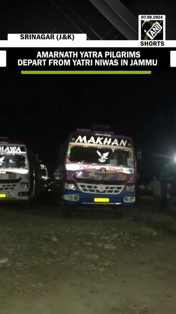 J&K: Another batch of Amarnath Yatra pilgrims departs from Yatri Niwas in Jammu