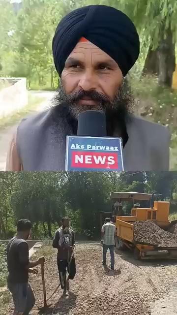 Sikh Community Saterna Rafiabad thanked R&B Sub Division Rafiabad for Macadamiziation of Road.