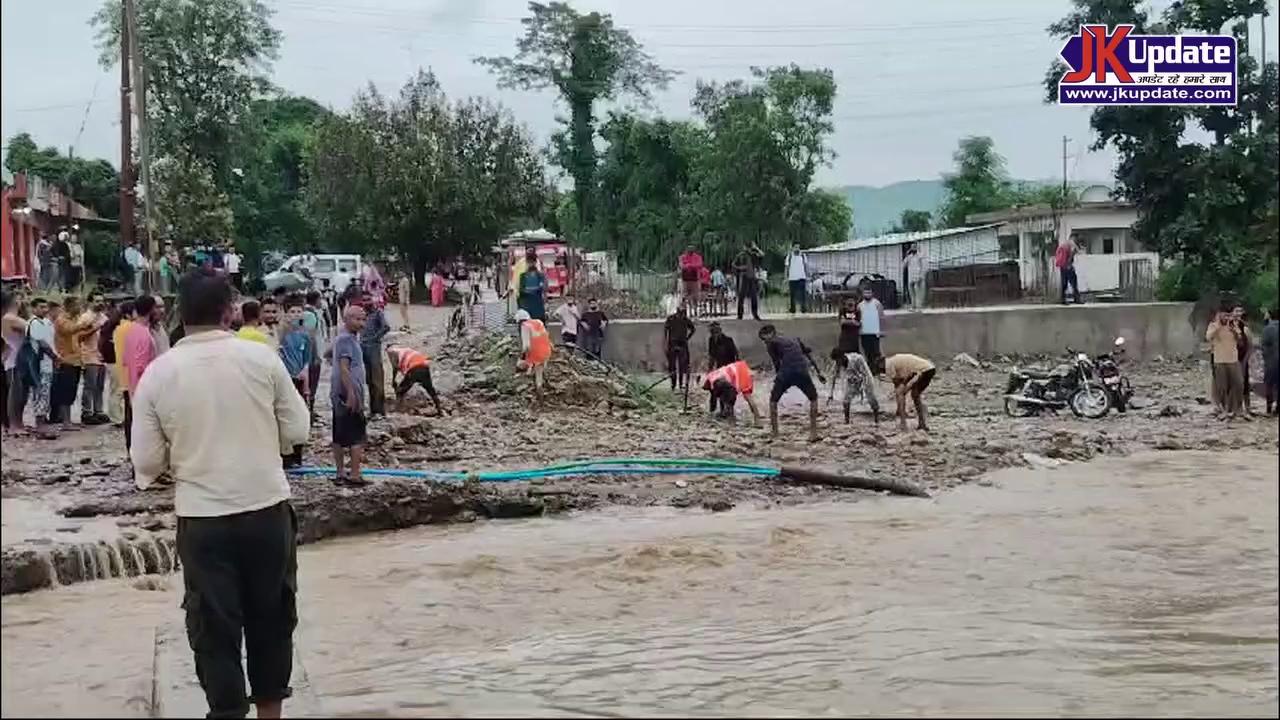 Flood like situation in Pranjali village of Kathua