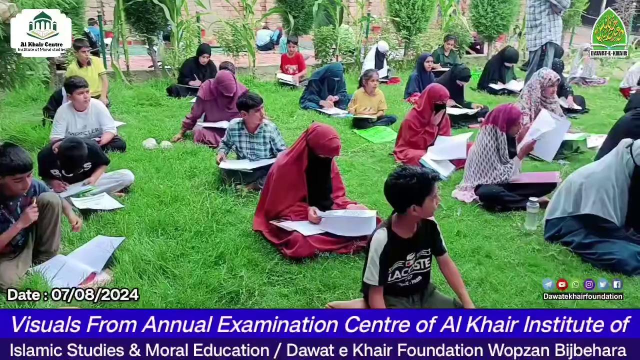 #Today_Visuals
From Annual Examination Centre of
Al khair institute of Islamic Studies and Moral Education wopzan Bijbehara
Under the supervision of
Dawat-e-Khair Foundation