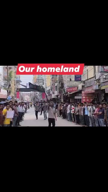 Today 10/08/2024 a peacheful human chain is going on in front of Faridpur Press Club in protest against the arson, looting,torture and destruction of religious worship in the house of the Hindu community in Bangladesh.please share the video for sake of humanity