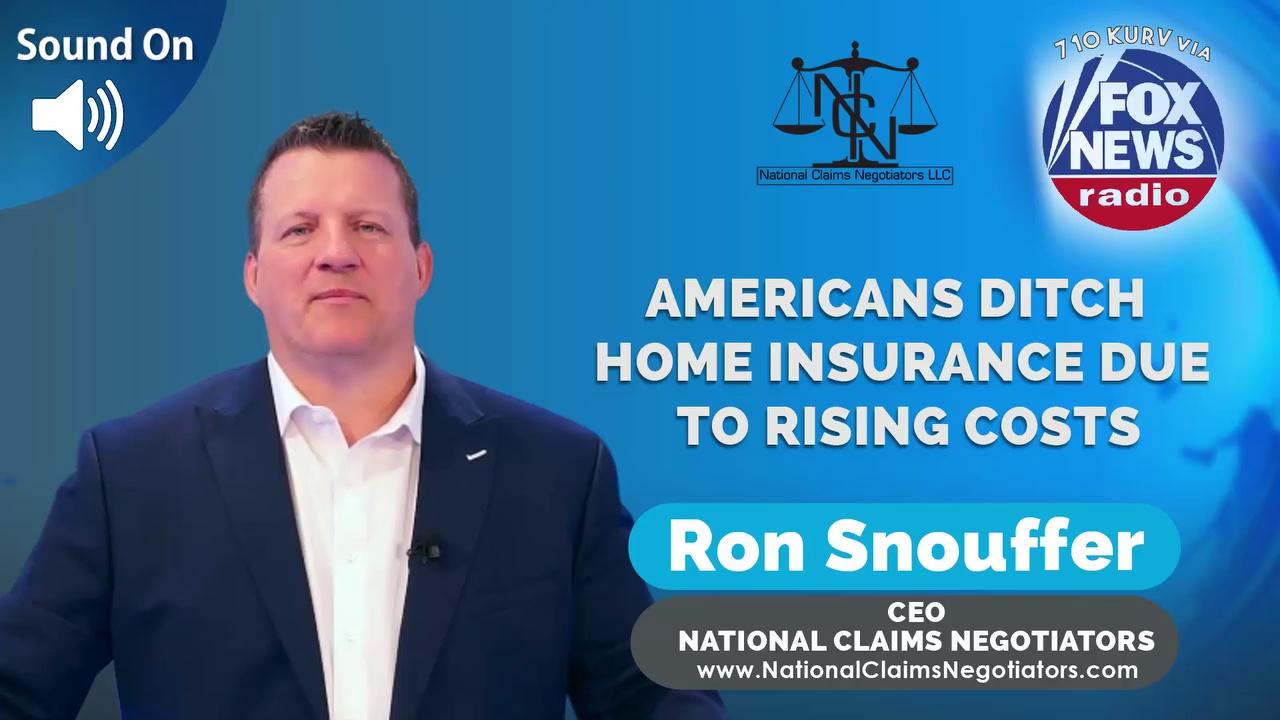 As deductibles and other costs keep going up, more and more Americans are choosing to go without home insurance. KURV News Radio McAllen, Texas asked our CEO Ron Snouffer to come on the air for a live interview on 7.31 to give his insights on this.
Unmute video.