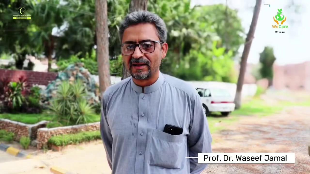 Prof. Dr. Waseef Jamal, Advisor WeCare IMSciences, awareness message during plantation drive at The University of Haripur.
The University of Haripur IMSciences Creative Bachelors Society UOH