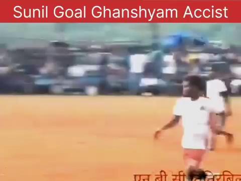 Sunil makes a goal against Sundarnagar at the Titirbeda Football tournament.