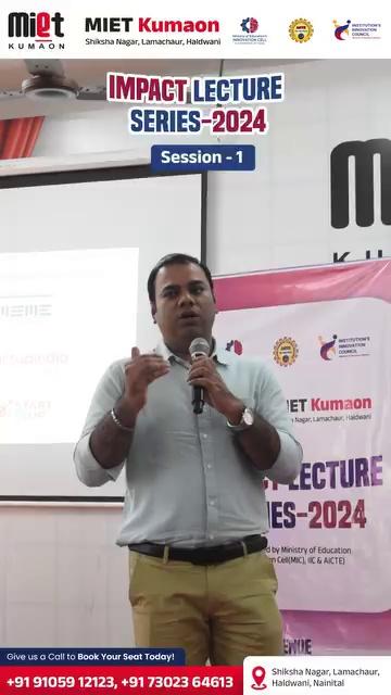 MIET Kumaon College, Haldwani, organized an Impact Lecture Series. Esteemed speaker Mr. Rehan Ahmed shared their insights during this series.