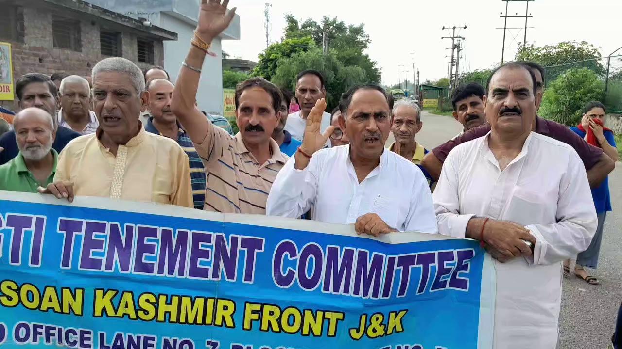 Press Release
Dated 11-8-2024.
A meeting of Jagti Tenement Committee (JTC)/Soan kashmir Front J&k was held at Jagti township Nagrota jammu after the meeting a protest was held by the JTC and soan kashmir members to highlight the demands of the Jagti migrants.
Addressed the protestors Sh Shadi Lal Pandita President Jagti (JTC)/ Soan kashmir Front J&k said that the water supply scheme has been made by the government for the jagti migrants which have been built on the tawi Canal, while during the rainy days the flooded water seeps into it due to which the jagti migrants do not get drinking water for weeks .
Pandita said that when we ask the concerned who run this water supply scheme about the supply of drinking water they are saying that because of the rain the water pipes went into the flood and the flooded water is has also accumulated in the water reserover. The protestors said that we have repeatedly demanding the government that this water supply has been failed on which millons of rupees are spent every month but the government is watching the spectacle silently.
The contractors who running this water supply scheme have made it their business to earn crores of rupees from this water supply scheme in the name of providing drinking water to Jagti migrants.
Protesting members said that by using this water supply scheme Govt. Exchequers are being looted on the pretext of rain and flood, while the Jagti migrants have not been getting drinking water properly .
The protestors said that if ever these contractors to whom this water supply scheme is given on contract will supply water to the Jagti migrants which will given completely dirty from which the Jagti migrants get sick after drinking the water.
The demand of the jagti migrants is that this water supply scheme should be made at any another place so that the Jagti migrants can get drinking water properly.
The protestors said that the migrants Relief holders have not yet received the rice for the months of July and August which should be given migrant Relief holders as soon as possible.
They said that the migrant pensioners and government employees used to get rice from the ration depots on the payment but they have not been given rice from the ration depots for a year on payment for which we are demanding that ration should be given to the migrant pensioners and government employees from the ration depots on the payment as per past practice.
The protestors said that the rain water and the water of water tanks drips from the roofs of buildings into the rooms and also the walls of the buildings are in dilapidated condition which have been repaired many times by the government from the contractors but none of the roofs or walls of buildings have been completely repaired in a good manner but instead of repairing these quarters will be deliberately damaged so that the contractors can get opportunity to work in turn so that they can fill the pockets of the some their officer's and their own pockets.
The protestors said that these contractors have been looted the public treasury in the name of Jagti migrants which needs to be investigated while crores of rupees have been looted in the name of repairing of quarters but not a single quarter has been repaired in a good manner.
The doors and windows of the quarters have been broken and the roofs and walls of the buildings are in dilapidated condition due to which there is a risk of loss of life for which the the government is responsible.
The protestors said that the road from kandoli Nagrota to Jagti is in a very bad condition and needs black topping besides repairs immediately.
The protestors also said that the streets of Jagti township are in dilapidated condition and needs to be repaired and black toppings.
The protestors said that in Jagti township the Govt. had installed some hand pumps through the ground water department which are in dilapidated condition for last one year these hand pumps should be repaired as soon as possible.
The cable wires of the electricity transformers have been damaged due to which the transformers are repeatedly sparking, the fuses and wires of the transformers are burnt due to which the migrants have to live without electricity for several days the cable wires of these power transformers should be replaced immediately.
In addition two transformers have been installed inside in each building where 12 flats of electricity is being supplied from one transformer but when the cable wires of these transformers get burnt or there is some fault in these transformers are not repaired by the electricity department for which the Relief Rehabilitation Commissioner Migrants is requested to direct the electricity department that such transformers should also be repaired and electricity should be restored for those affected families .
Press publicity secretary JTC, soan kashmir Front J&k.