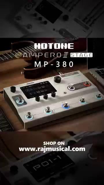 Presenting the New Hotone Ampero II Stage, the latest gem in the Ampero series.
Shop on https://rajmusical.com/hotone-mp-380-ampero-ii-stage-amp... , Contact us 9540999000, Visit us 2188/6 West Patel Nagar, New Delhi 110008
Ampero II Stage delivers unparalleled sonic excellence. Crafted specifically for stage performances, its 8 footswitches, intuitive operation logic, and a fresh UI design. With the added convenience of Bluetooth connectivity and atmospheric LED indicators.
Larger five inch display screen. Multi function LED strip lights. Eight assignable foot switches with multi color halo LED
Your Choice, Your Control. Ampero II Stage offers two versatile operating modes patch and stomp. Both modes offer different display options to match your preferences.
Unleash Your Performance Play and Sing with Freedom. Ampero II Stage offers a stereo input, with the right channel featuring. It provides 48V phantom power and up to 52dB of gain. Ampero II Stage is your perfect partner.