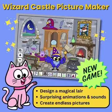 EXCITING NEWS
Introducing our latest game-Wizard Castle Picture Maker
Dive into a magical world where learning meets fun! Choose from our extensive pre-made library of questions or customize your own and watch your students become fully engaged with our vibrant animations
and sounds
Plus, with the option to resize objects, their creativity will truly shine
Perfect for introducing new concepts, reinforcing prior learning or rewarding tasks, Wizard Castle Picture Maker makes education an adventure! Ready to make learning magical?
Tap link in bio