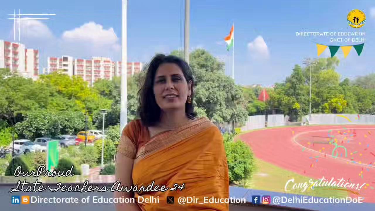 Emotions run high as our award-winning teacher Ms. Poonam Chaudhary, Lecturer English at RPVV Sec. 11 Rohini shares her thoughts on this incredible honor.