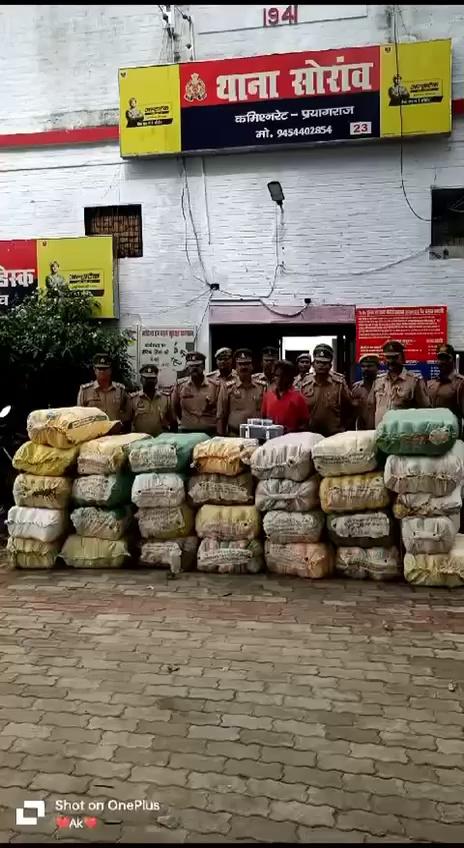 प्रयागराज गंगानगर क्षेत्र की सोरांव पुलिस ने 2 करोड़ से अधिक का अवैध गांजा पकड़ने में कामयाबी हासिल किया पुलिस ने एक अभियुक्त को गिरफ्तार भी किया है जो उड़ीसा से गंजा लाकर यूपी और बिहार में बेचने का काम किया करता था