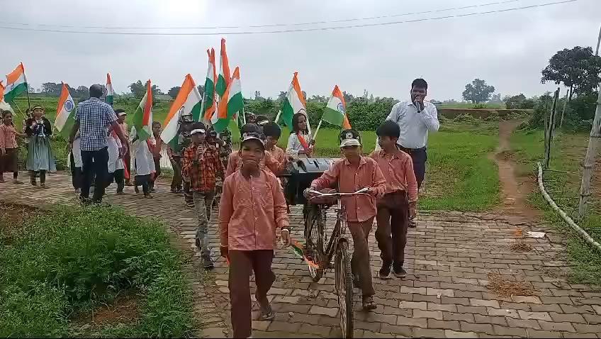 Independence day. PS Hirankhuri, Ghorawal, Sonebhadra