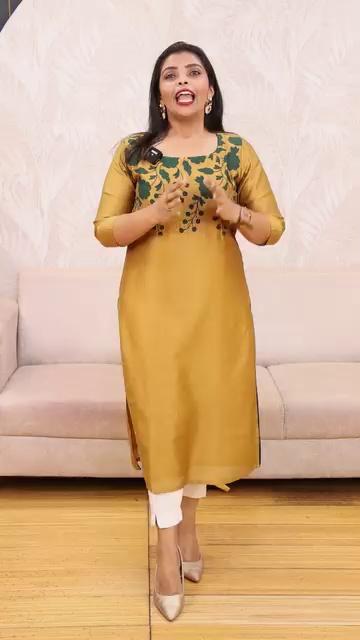 Yeame Chanderi Cutwork Kurti(8818) Rs.999.00