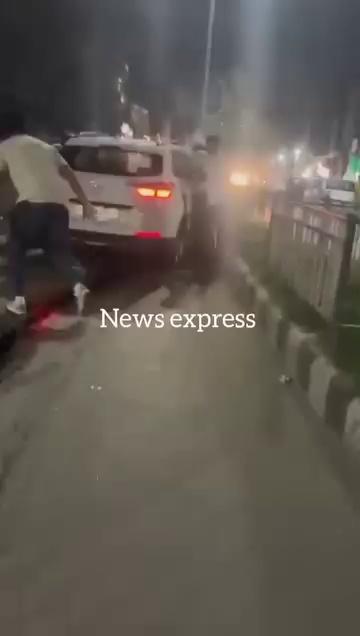 #Khudaya_Raham Driver Damaged Dozens of Vehicles from Khanyar Srinagar upto Sangarmal City Centre.