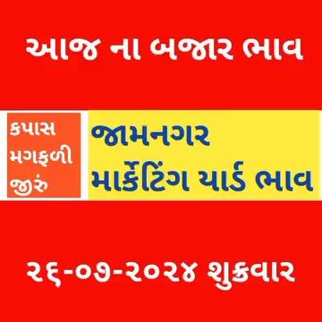 જામનગર માર્કેટ યાર્ડ ના બજાર ભાવ commodity prices 26.07.2024.jamnagar marketing yard na bhav | Jamnagar na bajar bhav | kapas na bhav