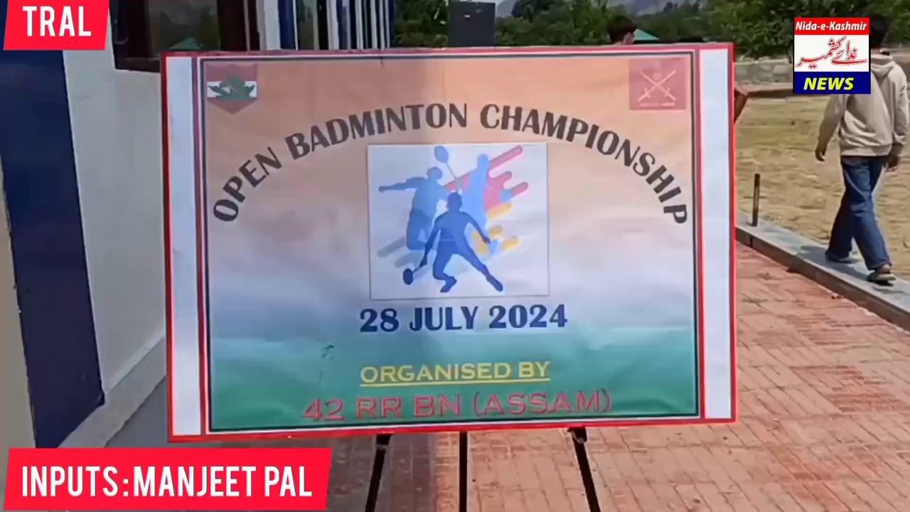 Tral: The Army's 42 RR unit on Saturday hosted a Badminton Championship in Tral, drawing a large crowd of talented players from various parts of South and Central Kashmir.
The event which was held at Indoor Stadium in Bajwani Tral showcased exceptional skills and thrilling matches, leaving spectators in awe. According to the Army, the championship will continue for two days, providing a platform for players to demonstrate their prowess and compete with others. Participants expressed gratitude towards the Army for organizing such sporting events, citing the positive impact on their skills development and overall well-being.