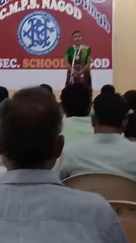 My daughter aasna purwar speech in cmps school NAGOD