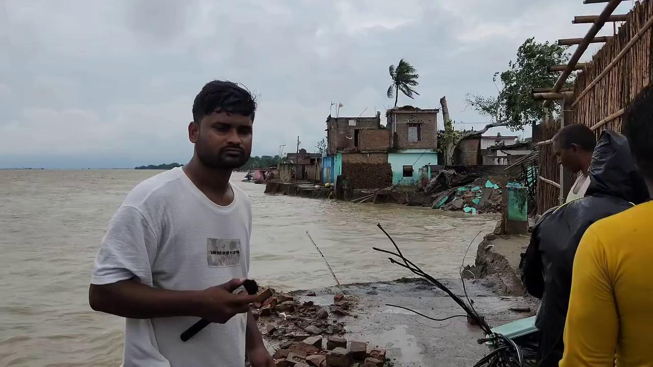 Koshi Barrage Bhagalpur Ganga River Bihar Flood