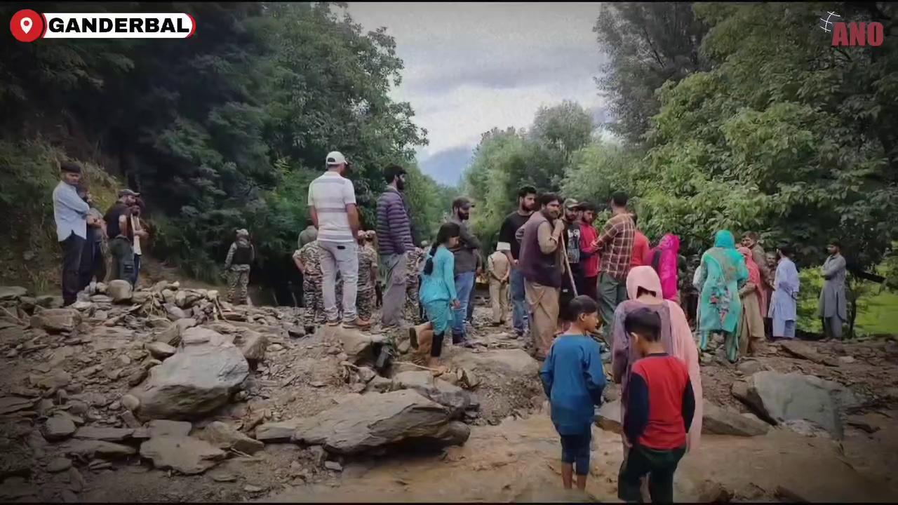 Jammu and Kashmir: Cloud burst triggers flash floods due in the Padabal area of Kangan in Kashmir's Ganderbal district. Property worth crores damaged, Srinagar-Leh highway closed. Ganderbal SDM Bilal Mukhtar says, "...No matter how much the human remains prepared, it can't compete against nature."