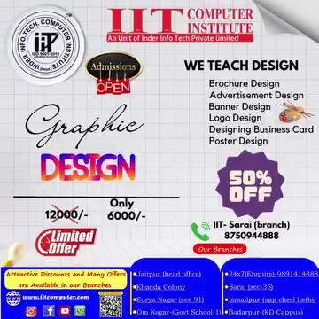 JOIN US TODAY FOR A BRIGHT FUTURE.
#Admission open for:
#basiccomputer
#tallyaccounting
#graphicdesign
#websitedesign
#websitedevelopment
#advancecomputer
#SpokenEnglish
#AdvancedExcel
To get yourself enrolled in the best computer training institute. please call us now on the details mentioned below:
8750144888- for #Jaitpur
8750344888- for #KhaddaColony
8750544888- for #Faridabad (Sec 91)
8750744888- for #OmNagar
8750844888- for #Badarpur
8750944888- for #Sarai (Sec 37)
8750904888- for #Ismailpur
#bestcomputerinstitute #delhi #computerknowledge #learncomputer #advancecomputer #training #tallyprime #tallyprime2021 #tallyprimecourse #bestcomputerinstituteinnorthdelhi #AdvanceComputerCourses
#visit www.iitcomputer.com