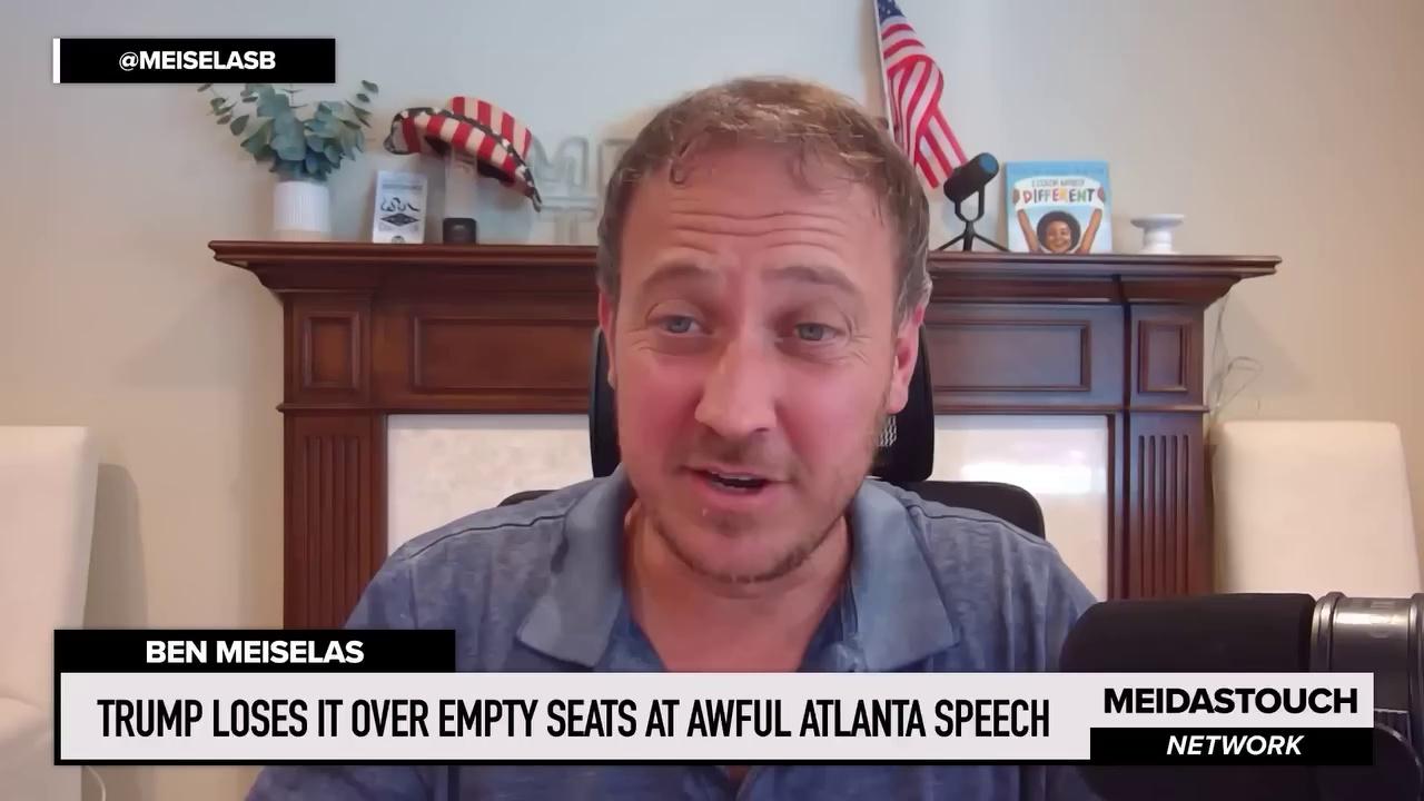 MeidasTouch host Ben Meiselas reports Donald Trump’s disastrous speech in Atlanta, Georgia as Vice President Kamala Harris surges ahead in the polls.
