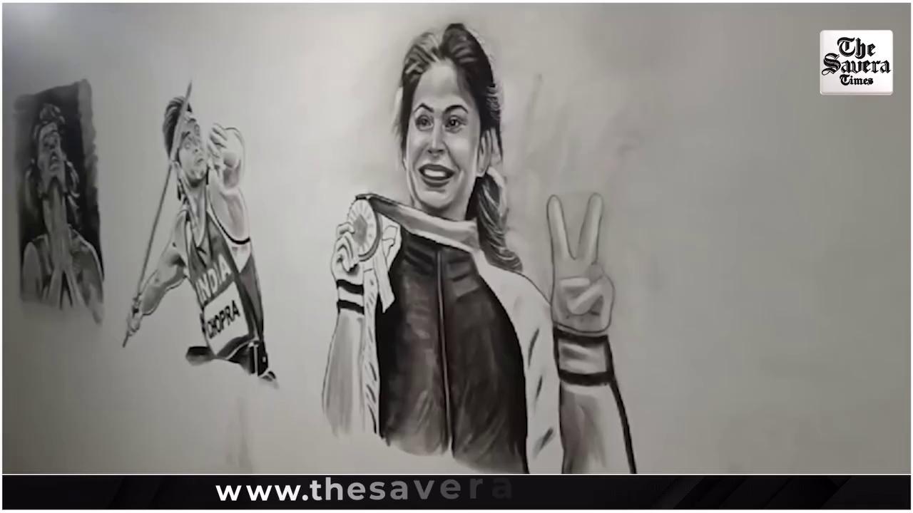 Amroha artist creates charcoal portraits to applaud Indian Olympic heroes