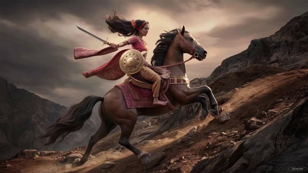 "Veerangana Jhansi ki Rani, jinhone apni dharti aur swabhimaan ke liye maut se bhi takraane ka sahas dikhaya."
.
.
.
.
.
.
.
.
.