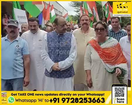 Rana participates in mega rally fostering Sanskrit heritage & eliminating drug menace in Nagrota