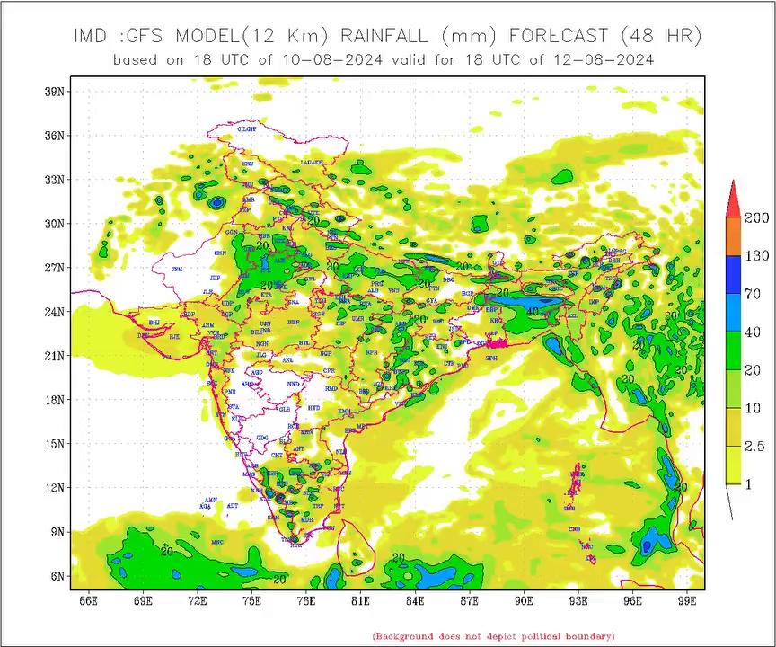 उत्तर प्रदेश के इन जिलों में हो सकती है, बारिश गौतमबुधनगर बुलंदशहर संभल मुरादाबाद रामपुर अलीगढ़ बदायूं बरेली एटा फिरोजाबाद हाथरस आगरा मथुरा काशीरामनगर शाहजहांपुर पीलीभीत लखीमपुर खीरी बहराइच श्रावस्ती बलरामपुर गोंडा बाराबंकी बस्ती अयोध्या अंबेडकरनगर सुल्तानपुर प्रतापगढ़ जौनपुर इलाहाबाद वाराणसी गाजीपुर कौशांबी मिर्जापुर चंदौली सोनभद्र ज़िलों में हल्की से मध्यम बारिश हो सकती है