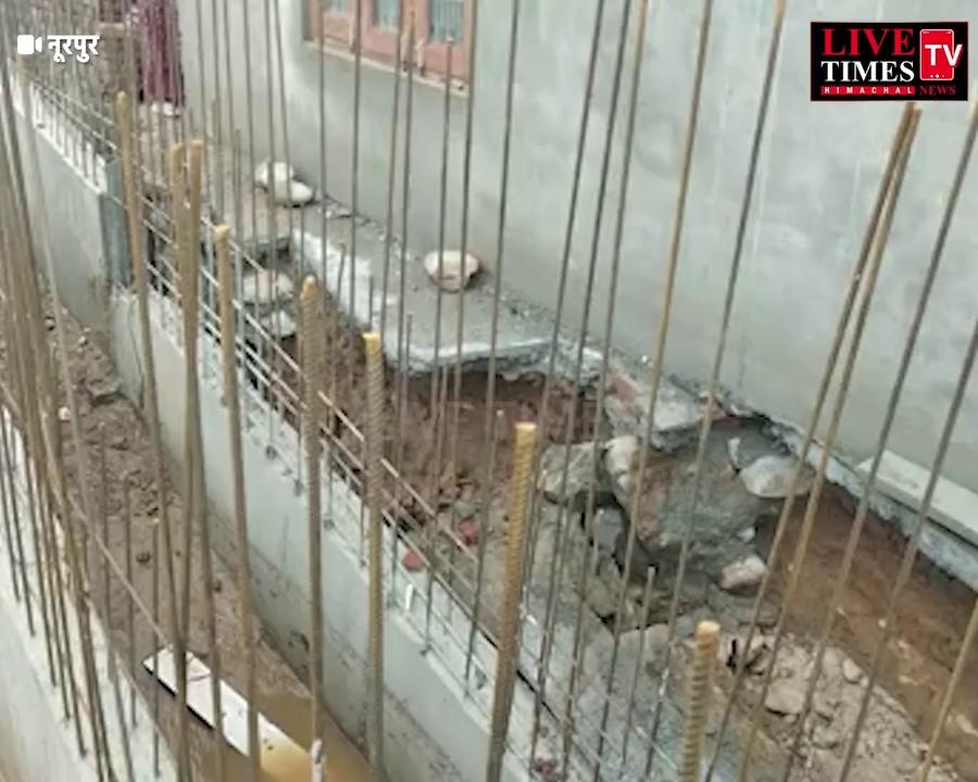 नूरपुर : मानसून की पहली बारिश ने खोली फोरलेन निर्माण कार्य की पोल