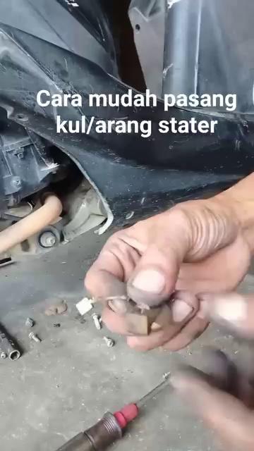 Cara mudah pasang kul/arang dinamo stater...