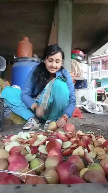 किन्नौर जिले में गौ माता को खिलाए जाते हैं ताजा-ताजा apple