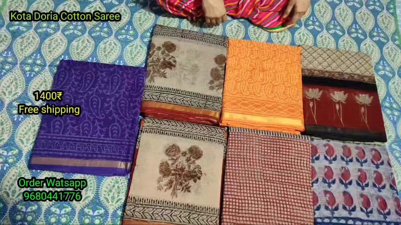 Beautiful saree Collection ।। Kota Doria Cotton Sarees ।। Hand Block Print ।। Prashant Sarees ।। New